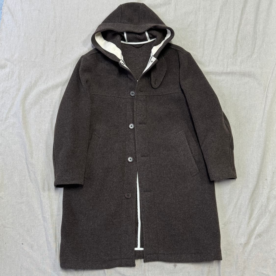 아르켓 브라운 울 후드코트 48  상품이미지1