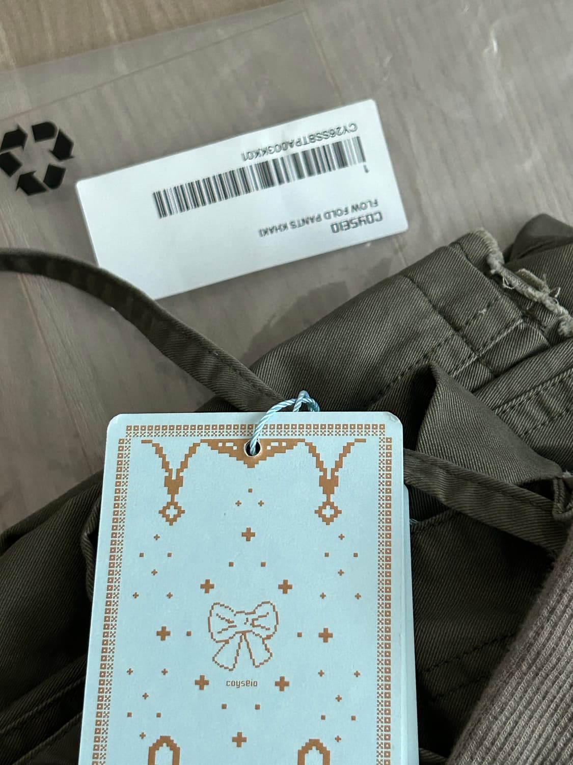 코이세이오 폴드 팬츠 카키 상품이미지4