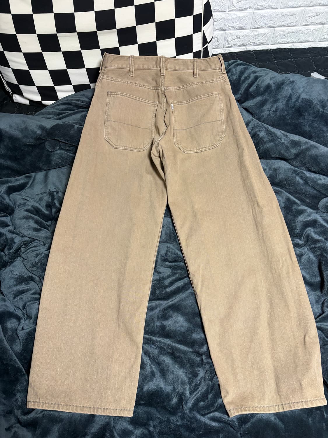 해칭룸 커브진 curve jeans washed begie 3size 상품이미지3