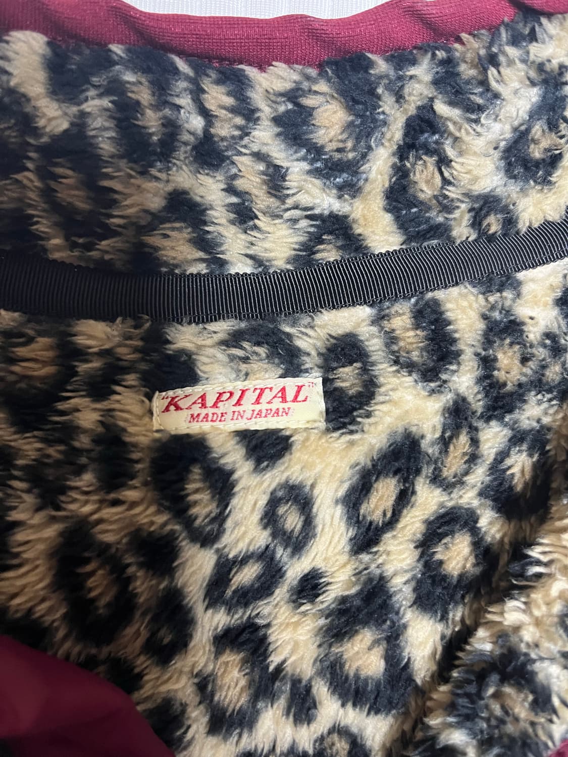 [3/L] 캐피탈 레오파드 후리스 플리스 반집업 아노락 상품이미지5