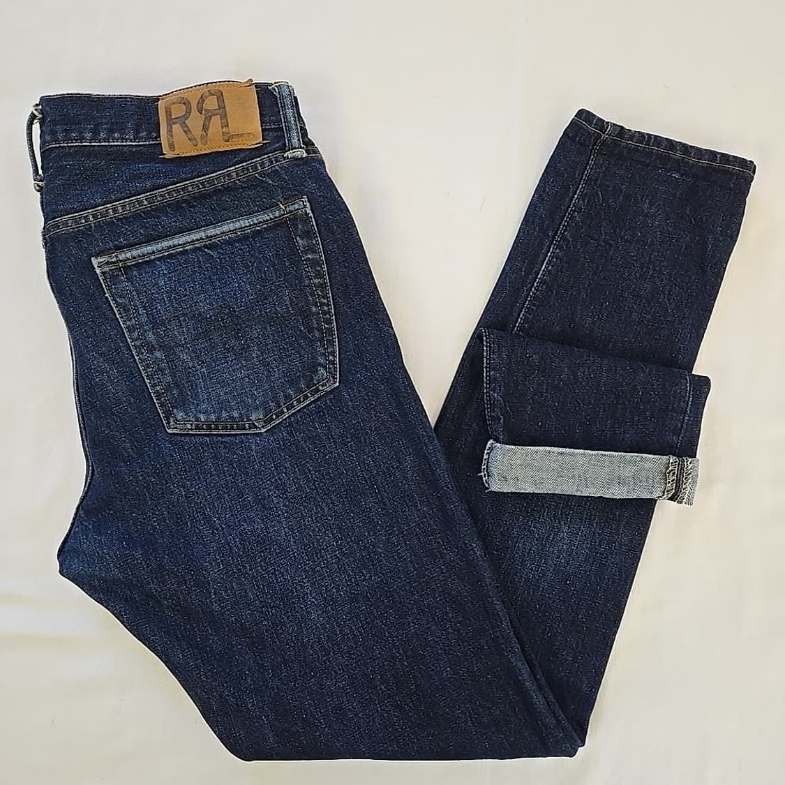 90s RRL 더블알엘 슬림 내로우 셀비지 데님 진 인디고 상품이미지1