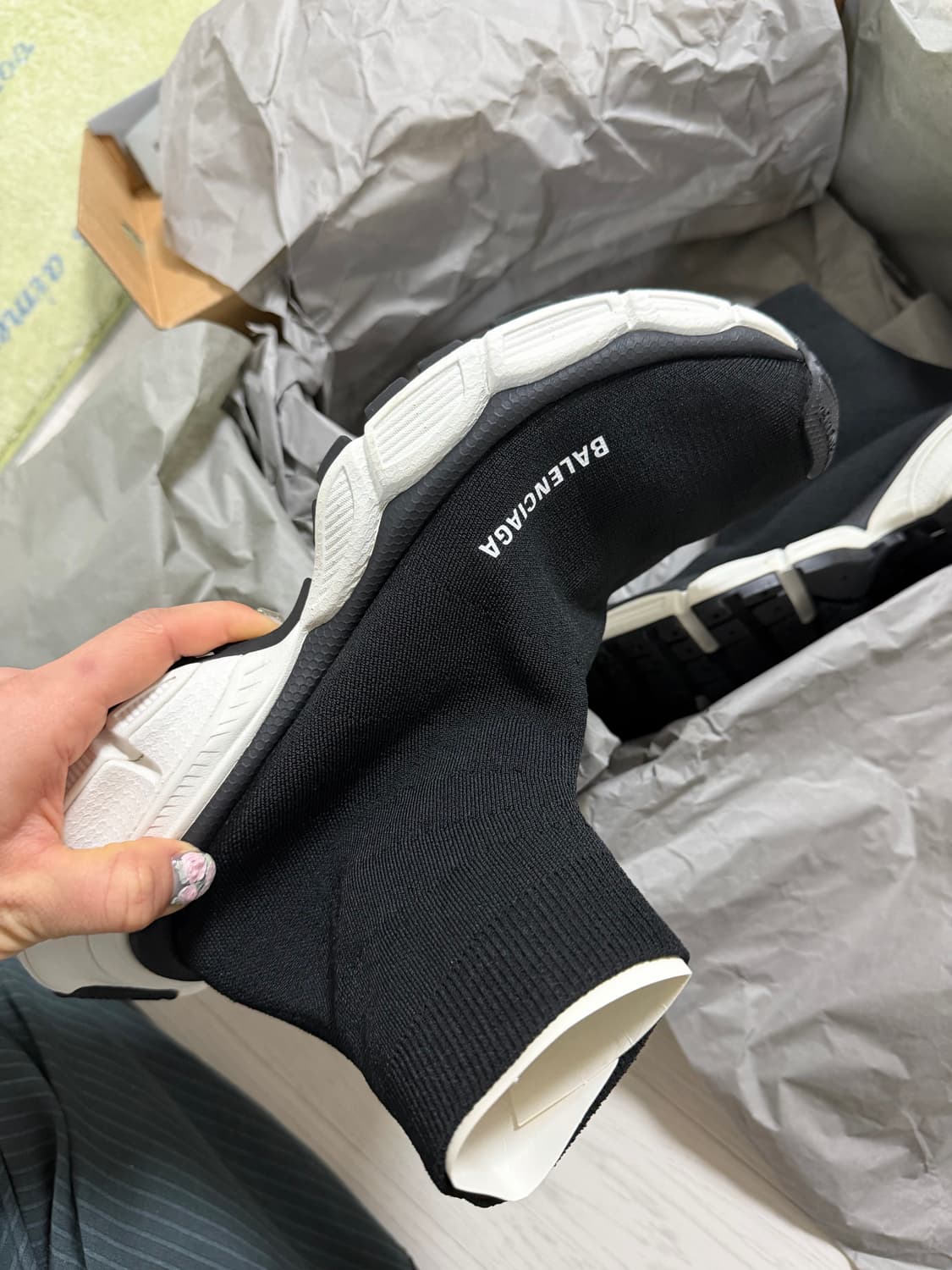 발렌시아가 3XL 삭 리사이클 니트 스니커즈 38 (250)  상품이미지3