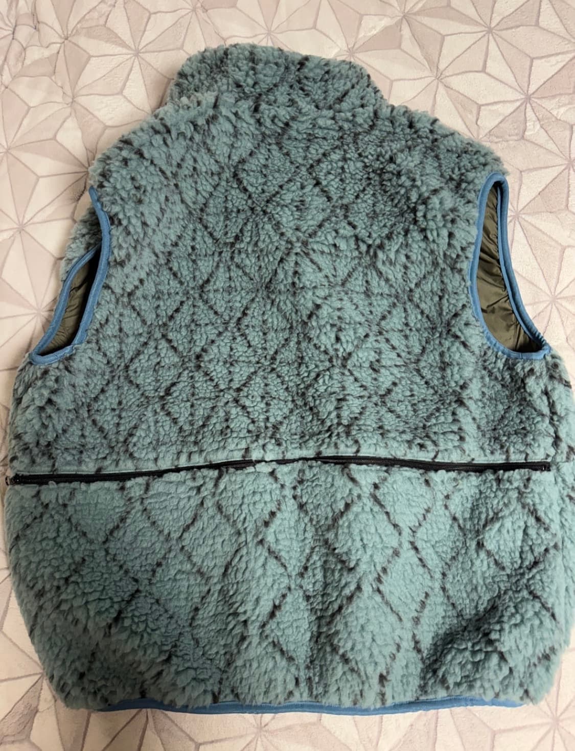 캐피탈 기모노 사시코 보아 플리스 리버시블 베스트 블루 4 상품이미지2