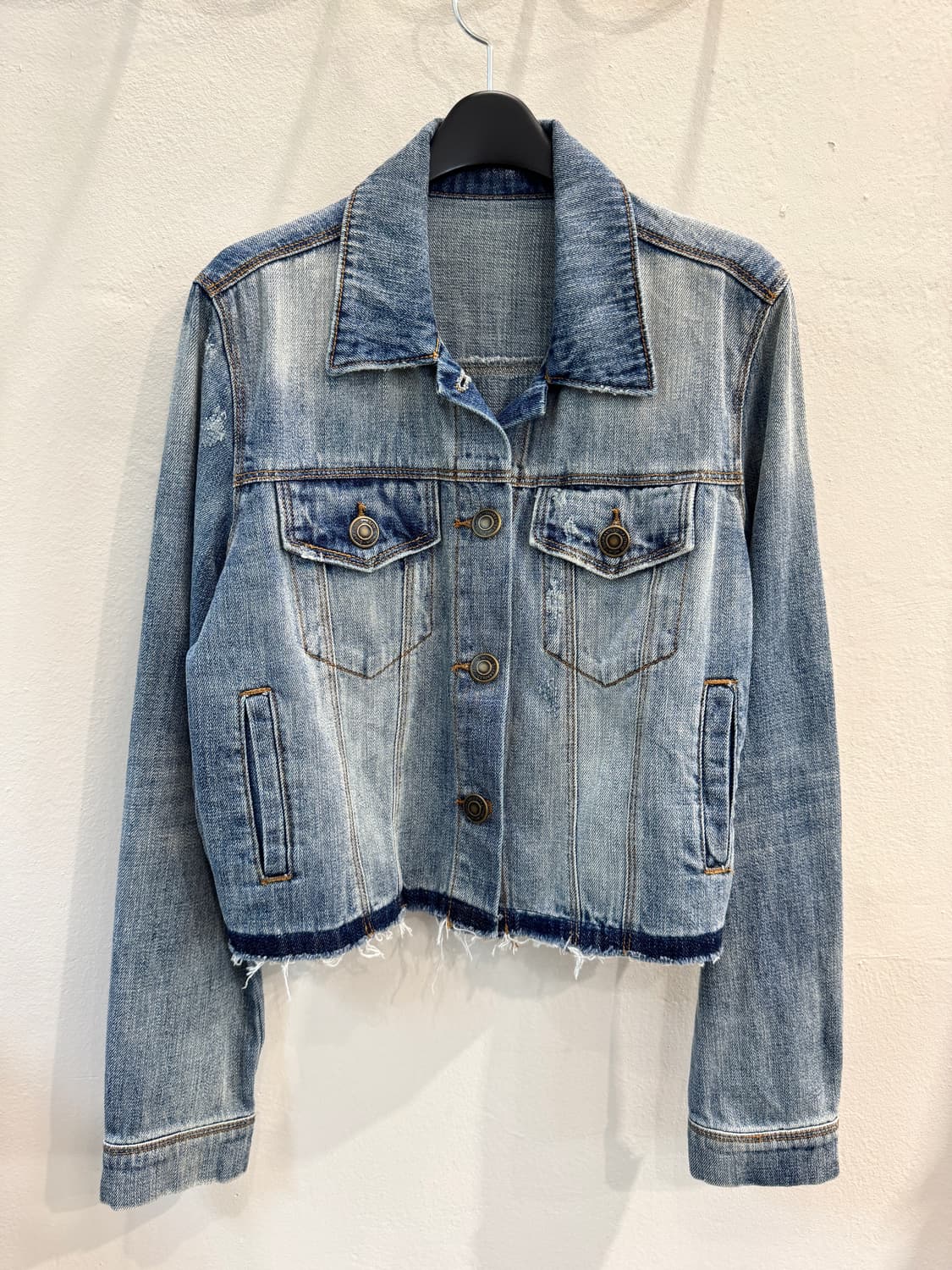 japan vintage 컷오프 데님자켓 상품이미지1