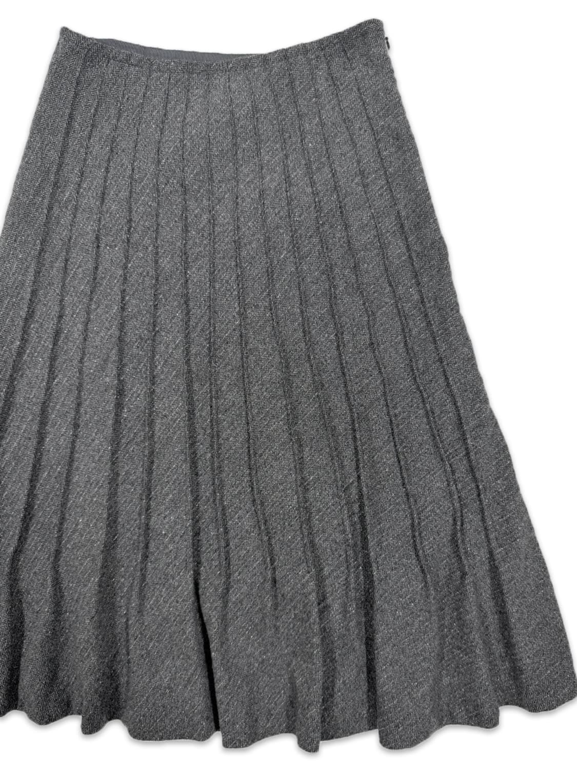 빈티지 CECI OU CELA 그레이 플레어 롱 스커트 상품이미지2