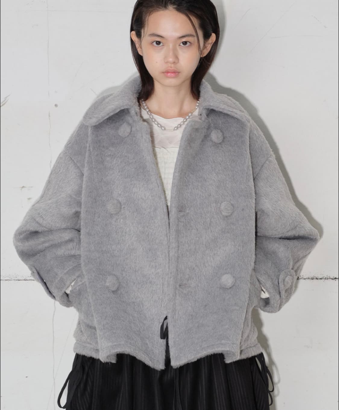 타입서비스 코트Double Breasted Half Coat [Gray] 상품이미지3