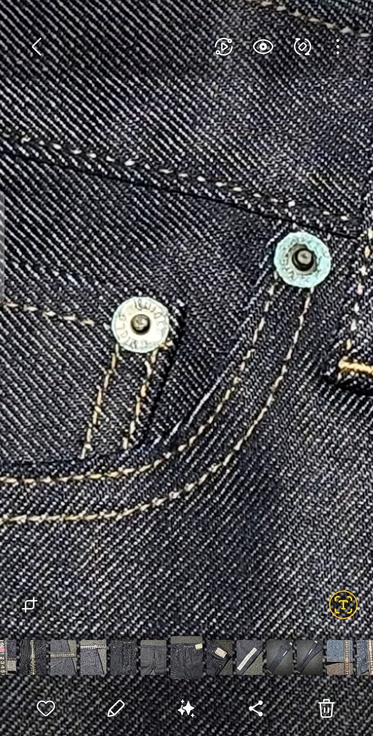 유니클로 슬림핏 셀비지 데님 31 실측 28 상품이미지4