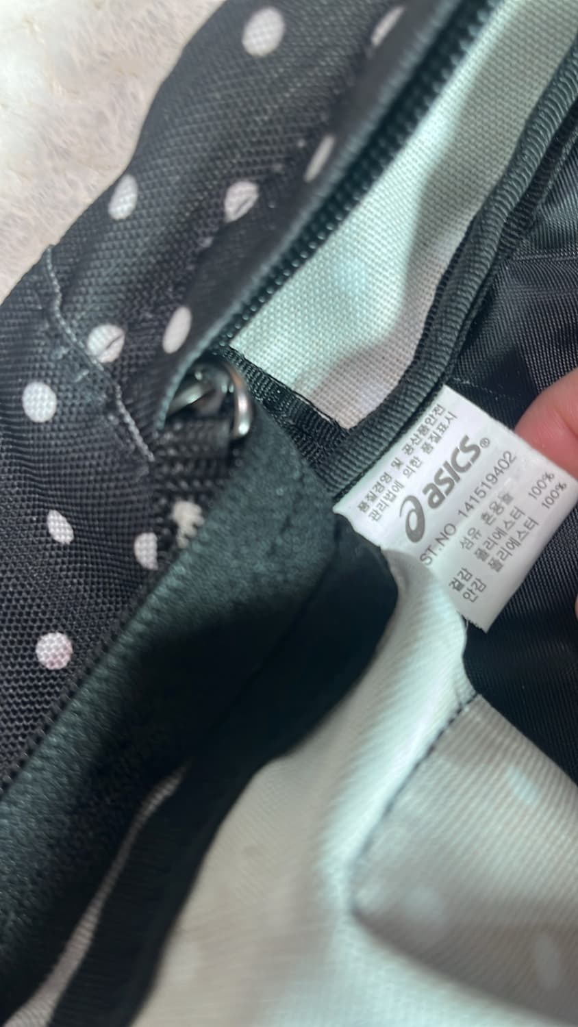 아식스 도트 땡땡이 백팩 블랙 빈티지 상품이미지10