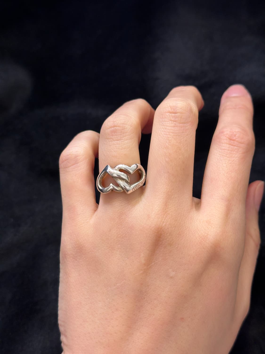 Moschino double heart 925silver ring 상품이미지1