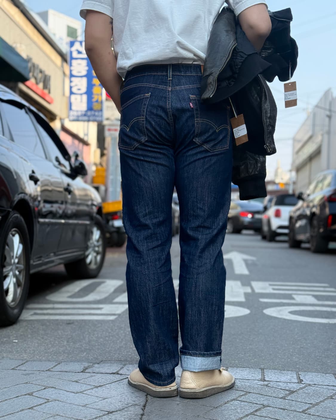 리바이스 505 레귤러핏 쿨 데님 팬츠 32 상품이미지9