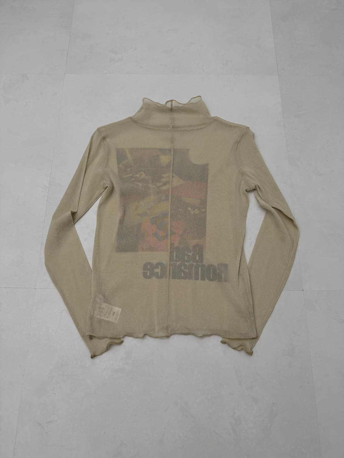 아이보리 프린팅 시스루 긴팔티  상품이미지7