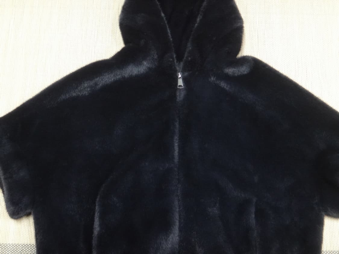 (66) 리오벨 여성 Faux 밍크 케이프 반후드 재킷 상품이미지4