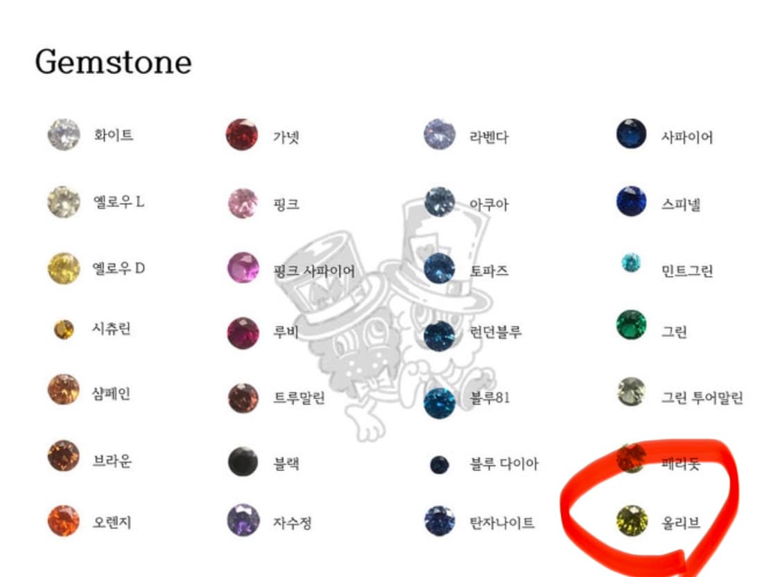 윌리앤더피 스트립 큐빅 실버링 16.5호 (올리브) 상품이미지2