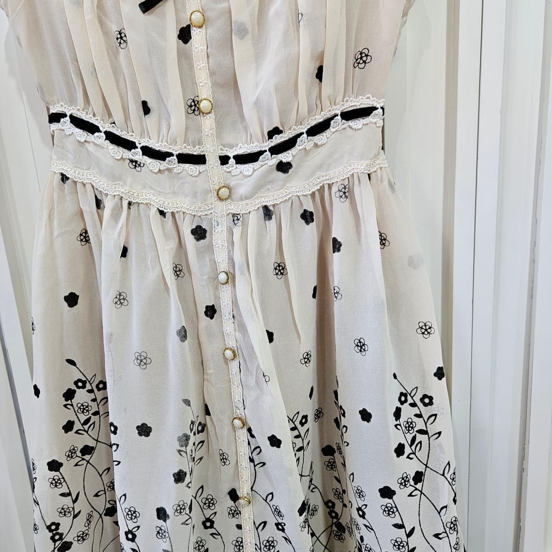 플라워 레이스 쉬폰 원피스 상품이미지3