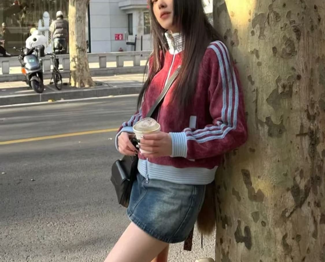 아디다스 벨루어 코듀로이 베켄바우어 트랙탑 버건디 상품이미지1