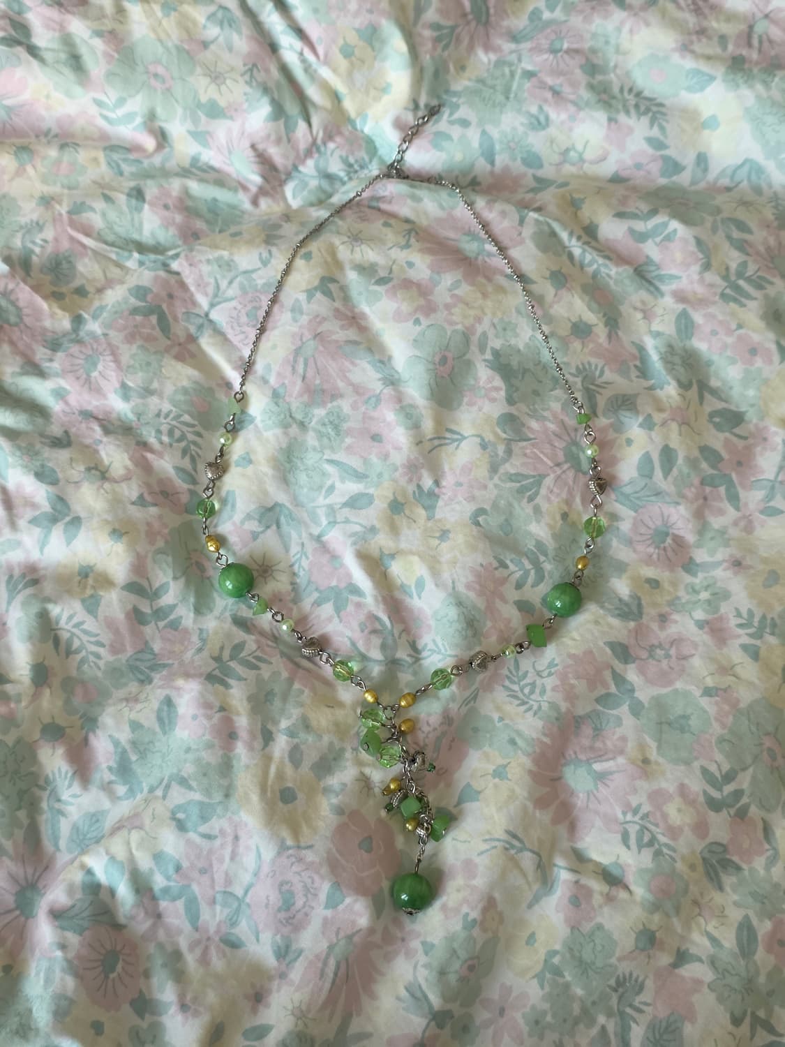 빈티지 페어리 초록 연두 목걸이 상품이미지1