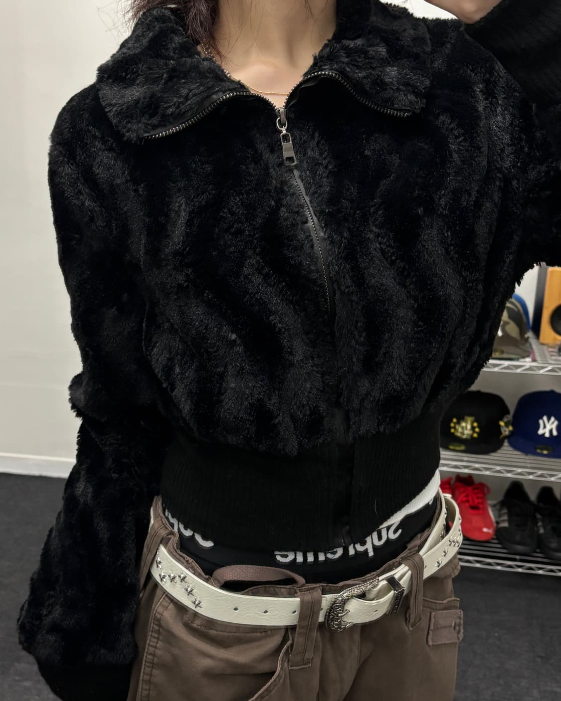 올드 빈티지 크롭 포우 퍼 자켓 상품이미지2