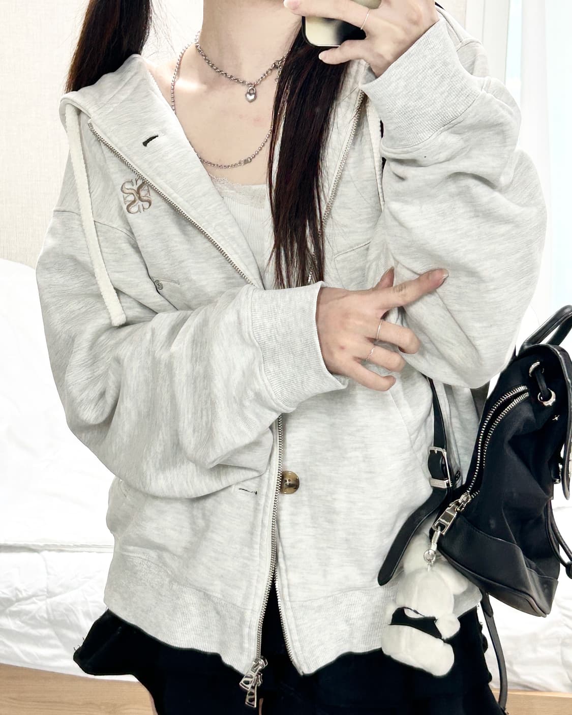 세터 테오 오트밀 투웨이 후드집업 상품이미지1