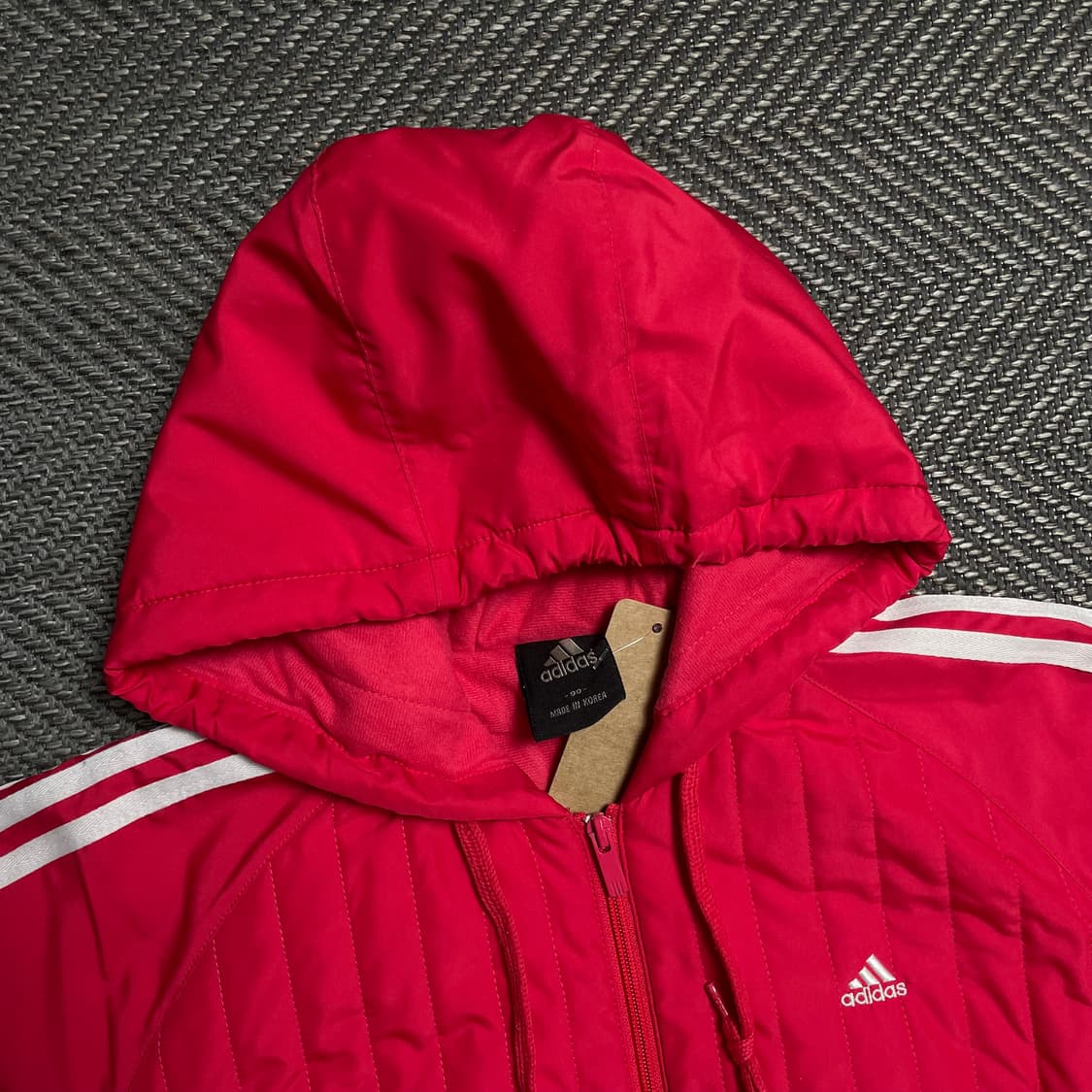 아디다스 올드스쿨 퀼팅 패디드 삼선 후드 자켓y 5210 상품이미지4