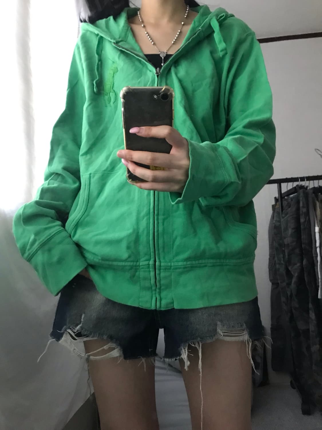 폴로 그린 빅포니 후드집업 상품이미지3