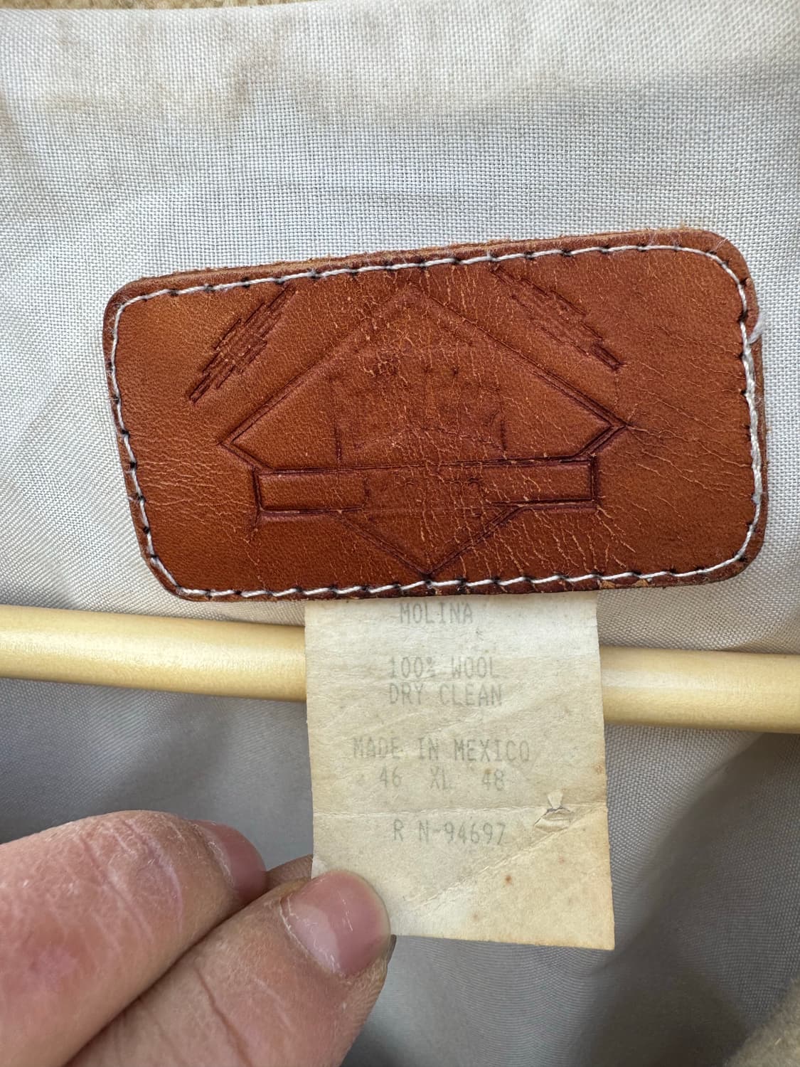 80s 푸에블로 아즈테카 몰리나 오르테가 치마요 네이티브 나바호 자켓 상품이미지7