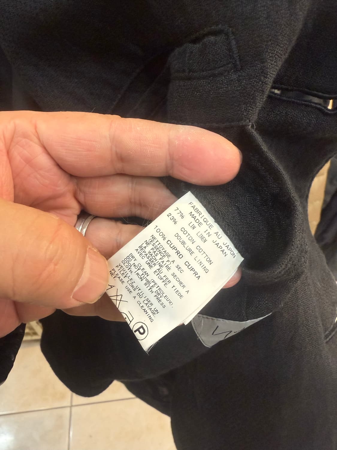 3/105 정품 요지야마모토 자수 린넨 자켓 팝니다 상품이미지3