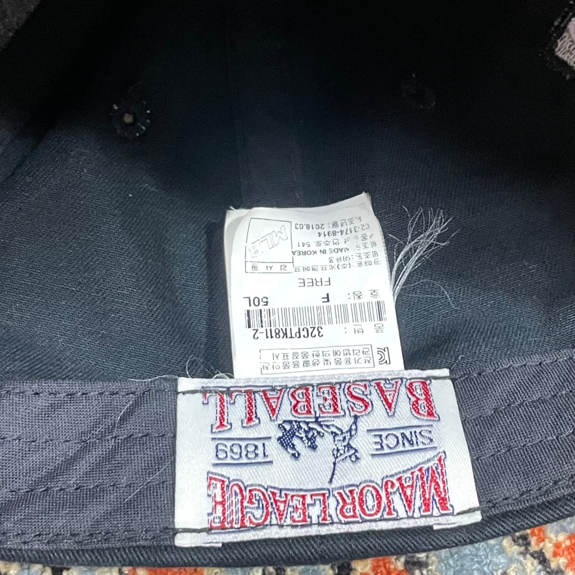 MLB 뉴욕 양키스 스펠로고 블랙 볼캡 FREE 상품이미지4