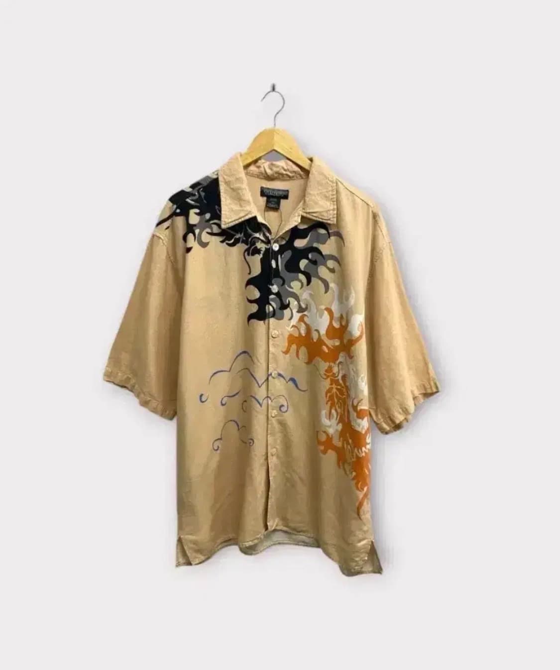 오리엔탈 드래곤 TRUST 프린트 셔츠- 2XL 상품이미지1