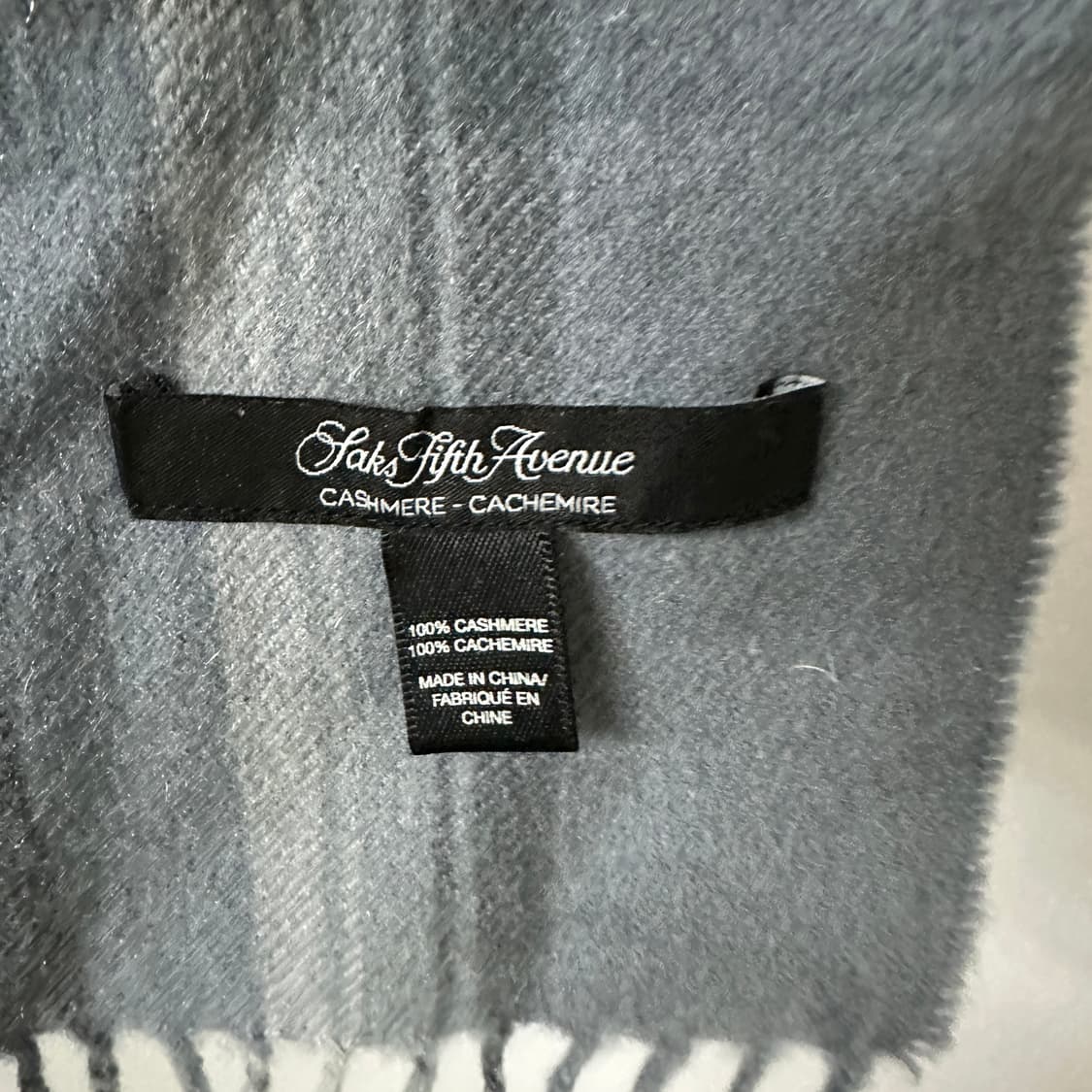 삭스피프스에비뉴 캐시미어 체크 머플러 상품이미지2