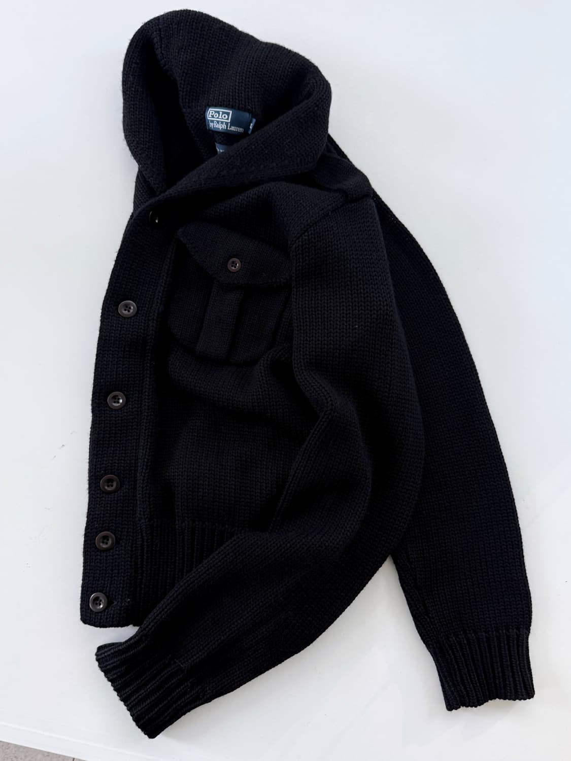 폴로 랄프로렌 루즈핏 숄카라 밀리터리 해비 울 가디건 상품이미지3