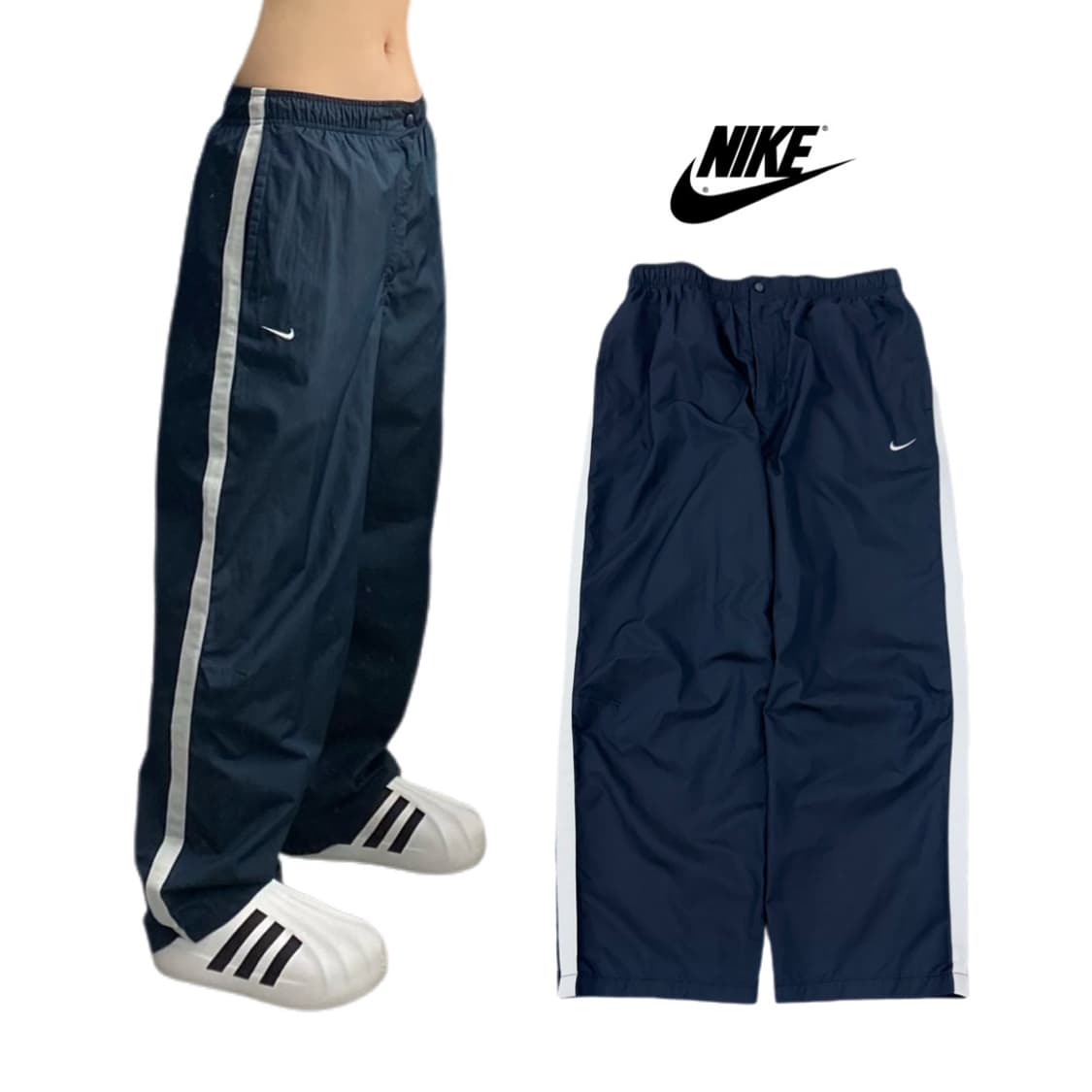 나이키 00s 스우시 올드스쿨 바람막이 트랙팬츠 상품이미지1