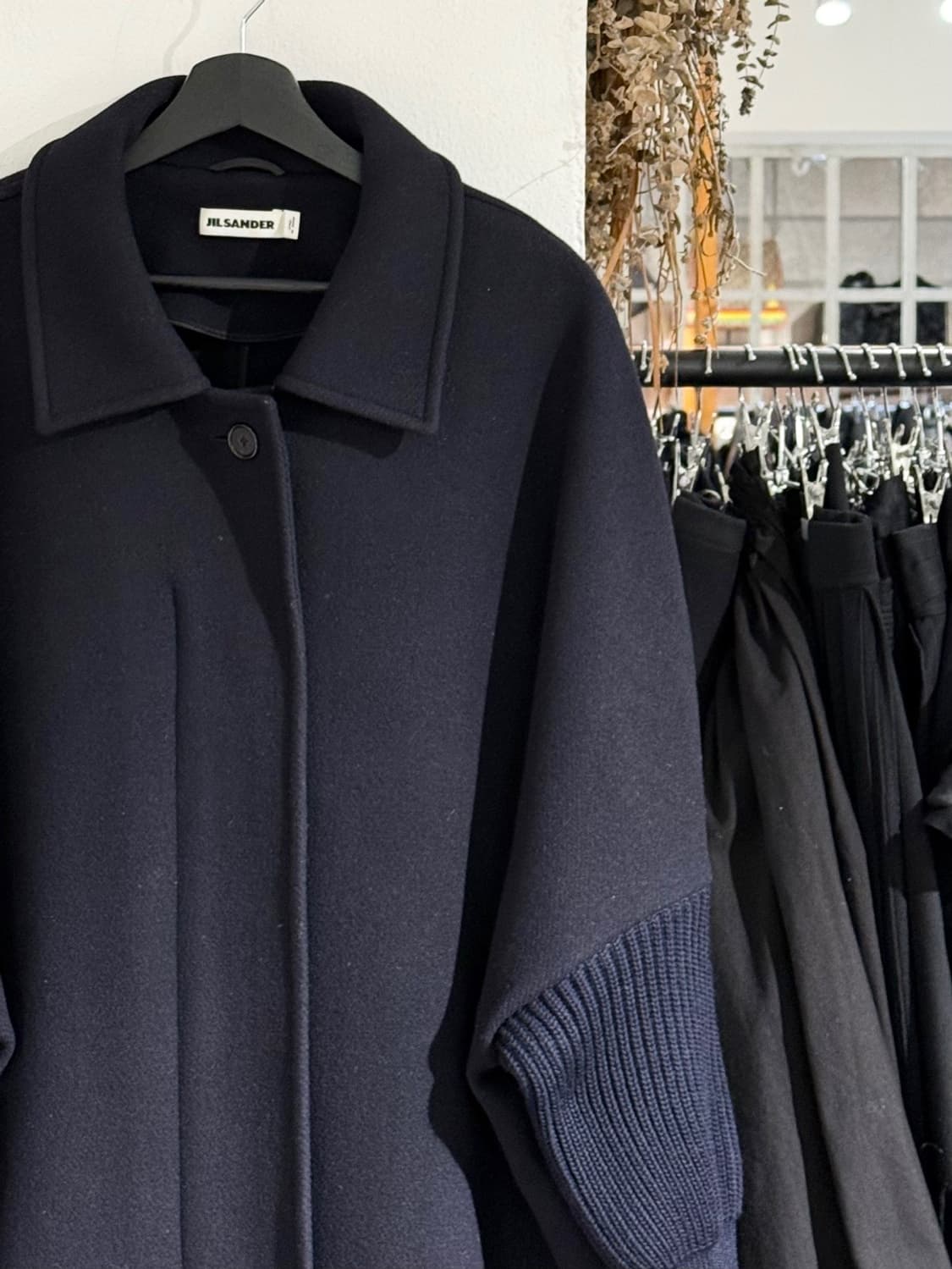 질샌더 네이비 히든버튼 도하 코트  상품이미지3