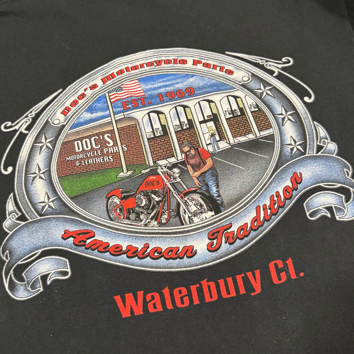 빈티지 90s Easyriders 바이커 블루 플레임 걸 롱슬리브 상품이미지5