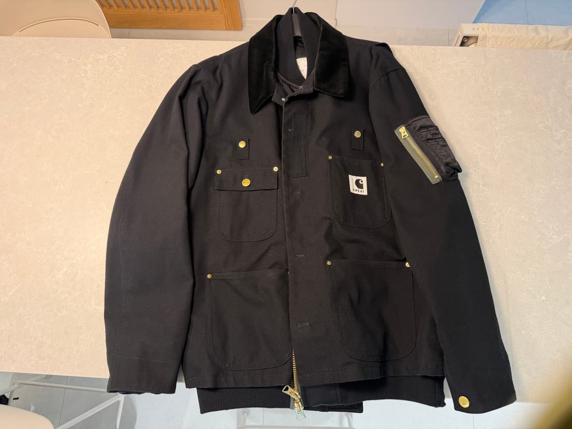 사카이 x 칼하트 WIP 캔버스 MA-1 자켓 미시간 블랙 상품이미지1