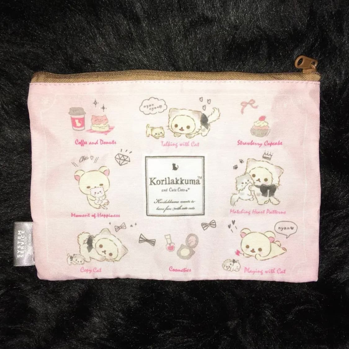 리락쿠마 캣 아소토 가챠 코리락쿠마 스퀘어 파우치 상품이미지2