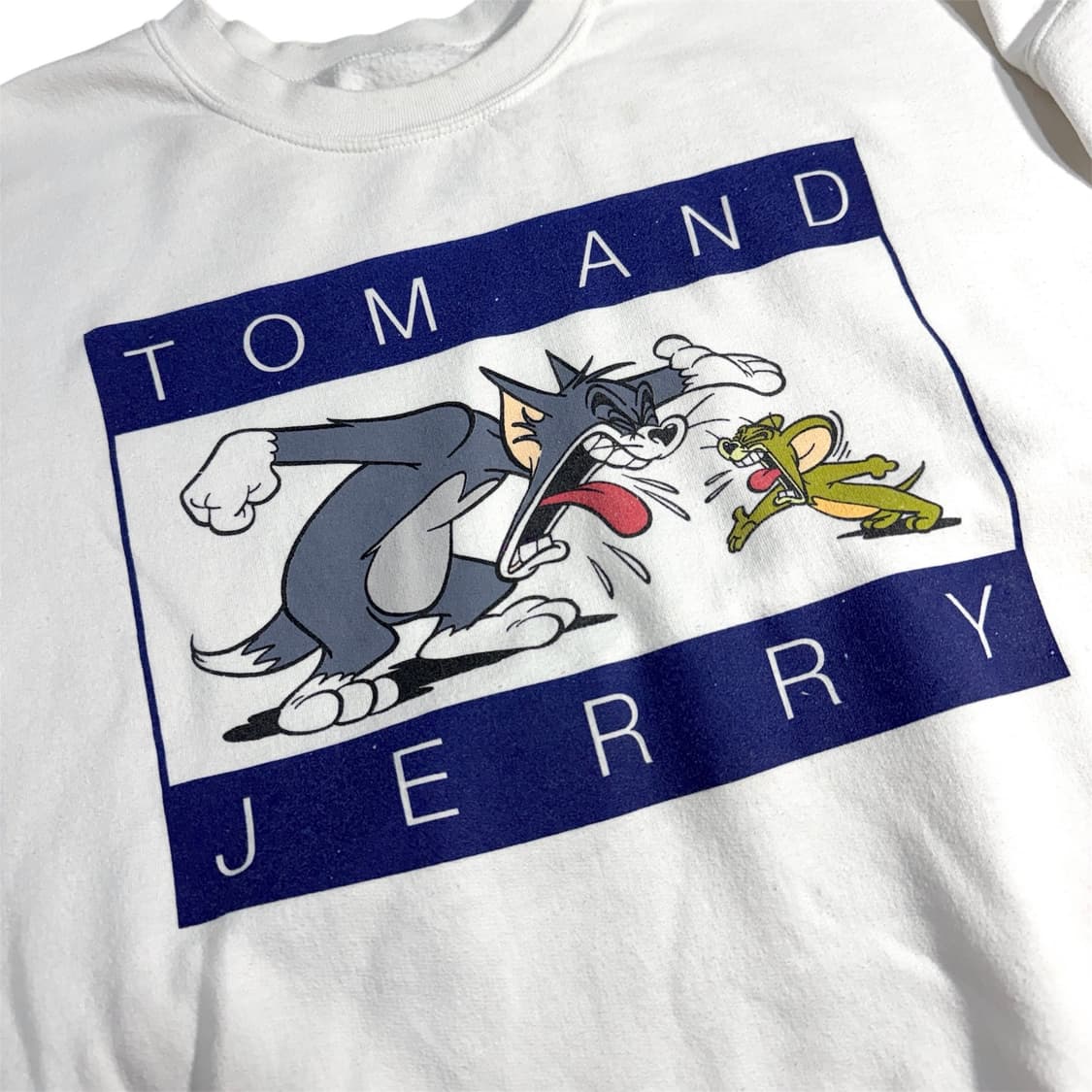 톰과제리 타미힐피거 패러디 스웻 맨투맨 화이트 상품이미지2