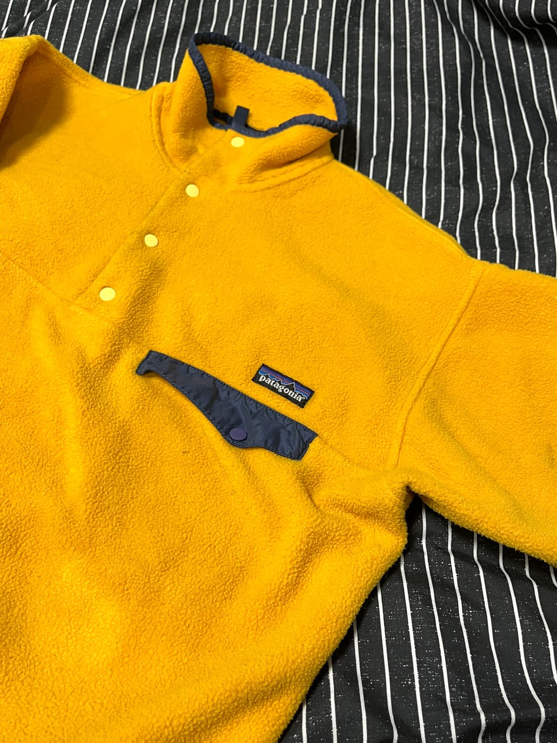 90s USA 파타고니아 신칠라 후리스 L 옐로우 상품이미지3
