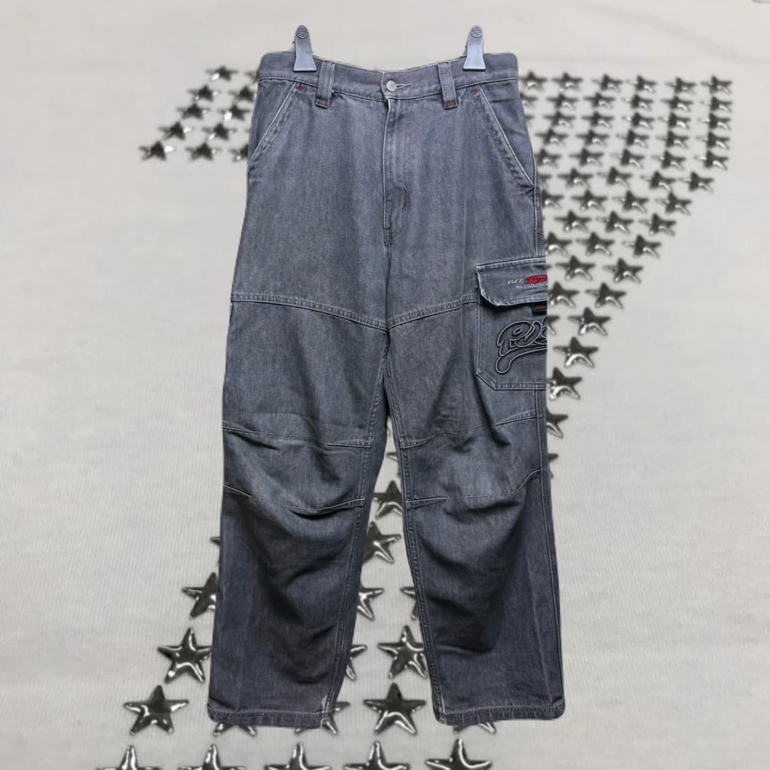 y2k 흑청 카펜터 카고팬츠 상품이미지1