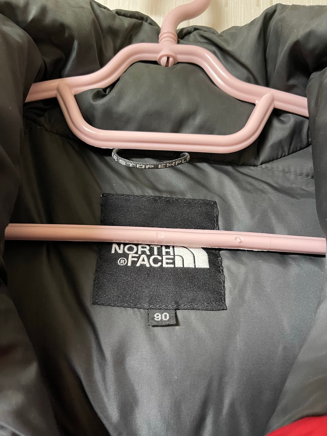 노스페이스 정품 눕시 구스다운 자켓 레드 700필 상품이미지6