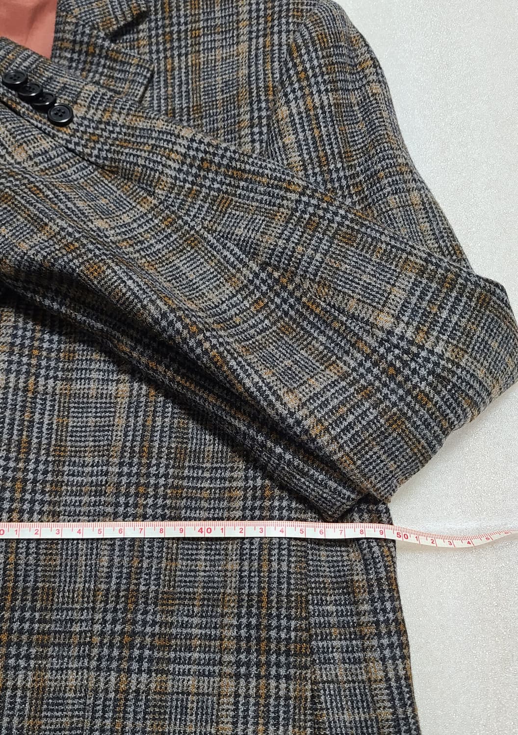 Falabella 체크 블레이저 투버튼 그레이-연브라운 L-XL 상품이미지7