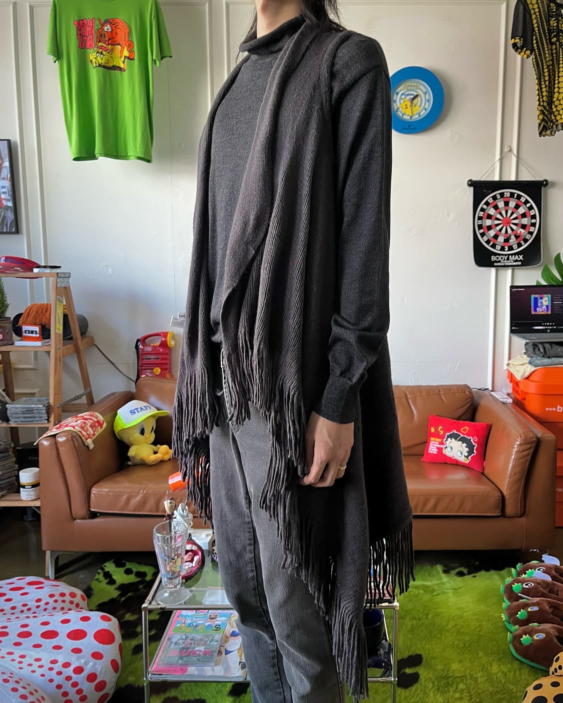 ANNA LUNA Japan Fringe Knit Vest 상품이미지2