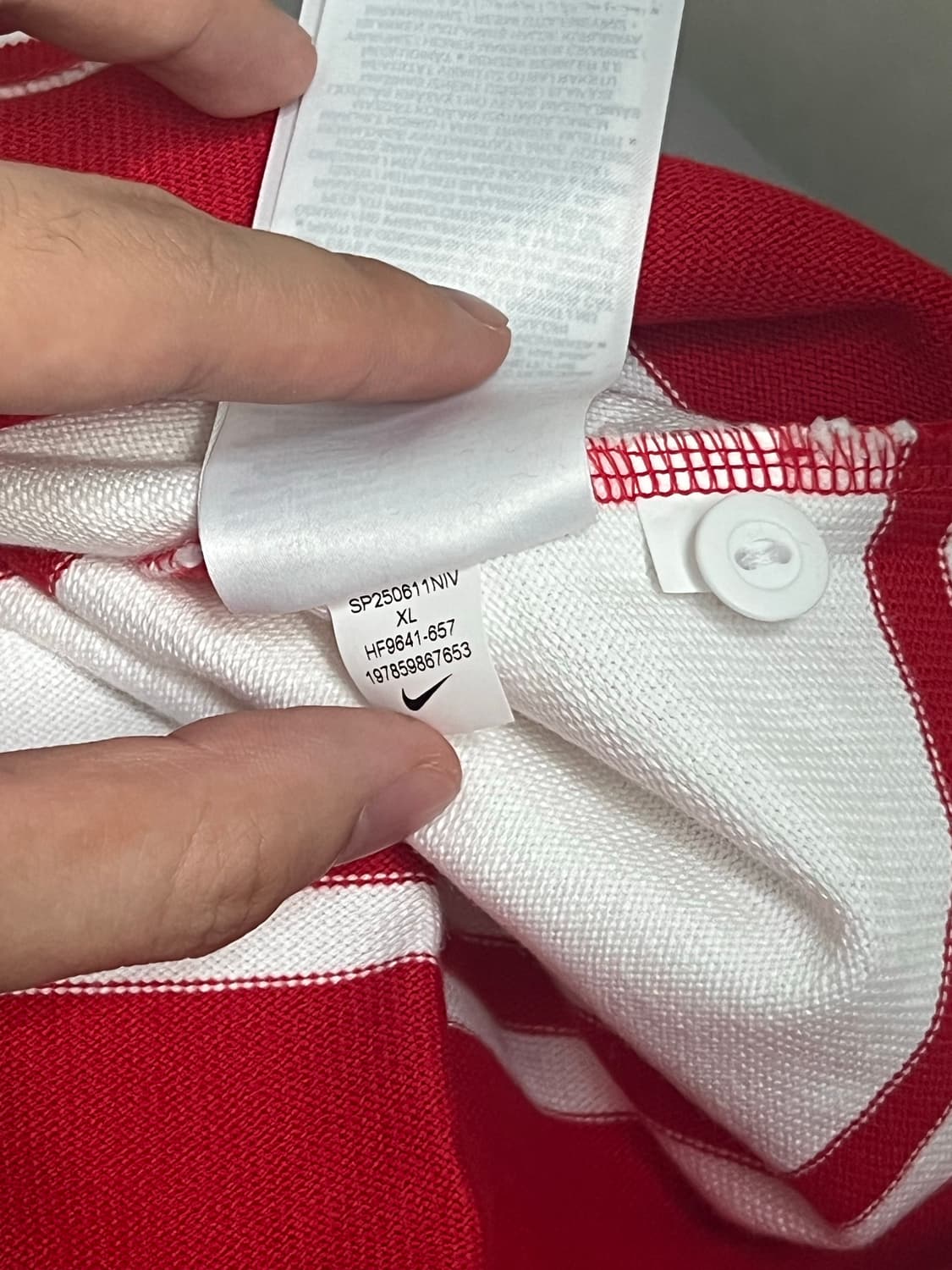 XL 슈프림 나이키 스트라이프 럭비 티셔츠  상품이미지7