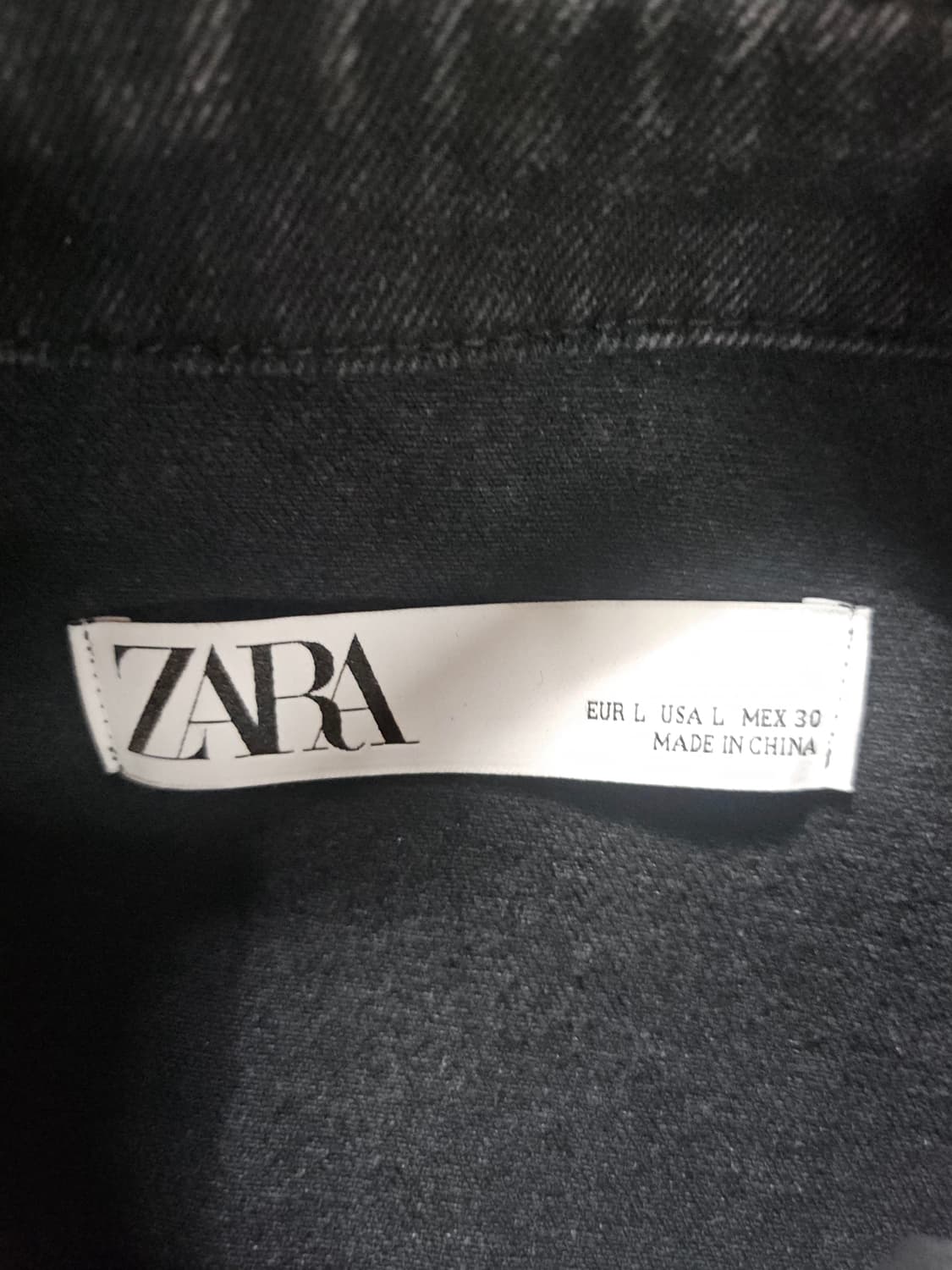 자라 드랍 숄더 스터드셔츠 데님 셔츠 재킷 L 상품이미지5