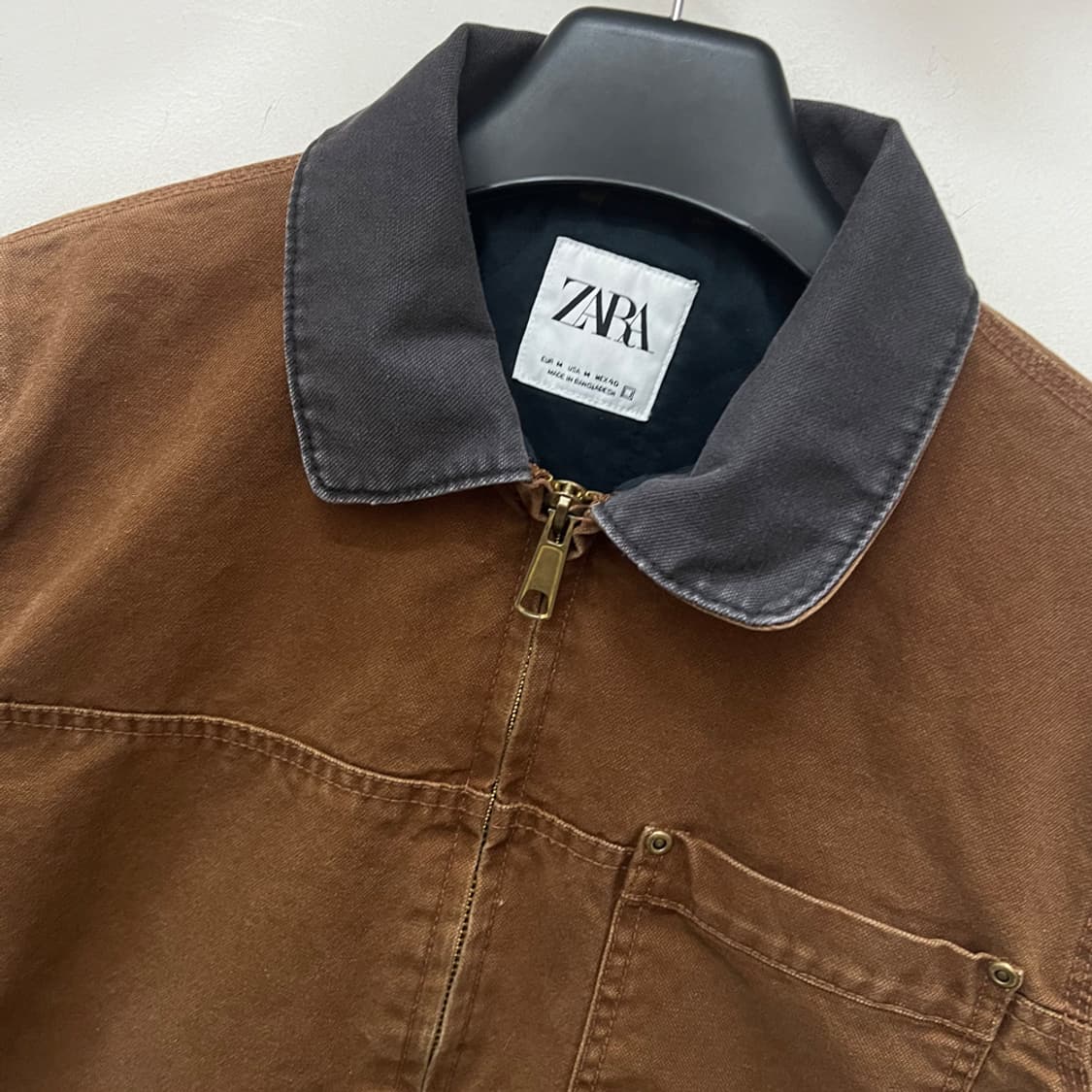 ZARA 자라 콘트라스트 카라넥 워크 자켓 M 상품이미지3