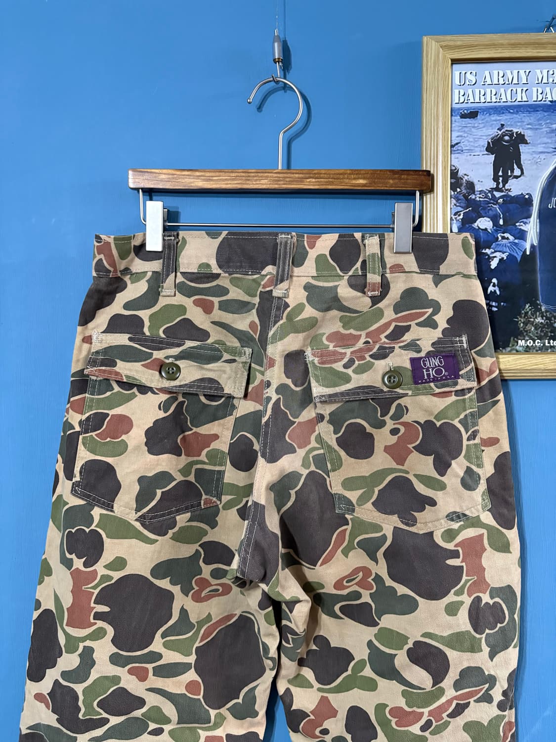 90's USA Gung ho duck camo fatigue pant. 상품이미지7