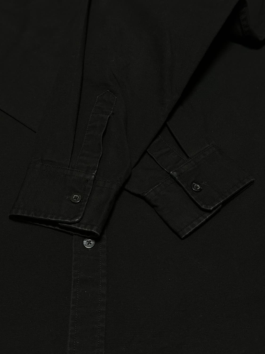 디스이즈네버댓 자수로고 코튼 셔츠 블랙 상품이미지4