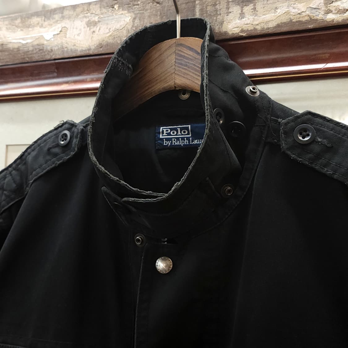 폴로 밀리터리 필드자켓 블랙 바이커 자켓 L 상품이미지5