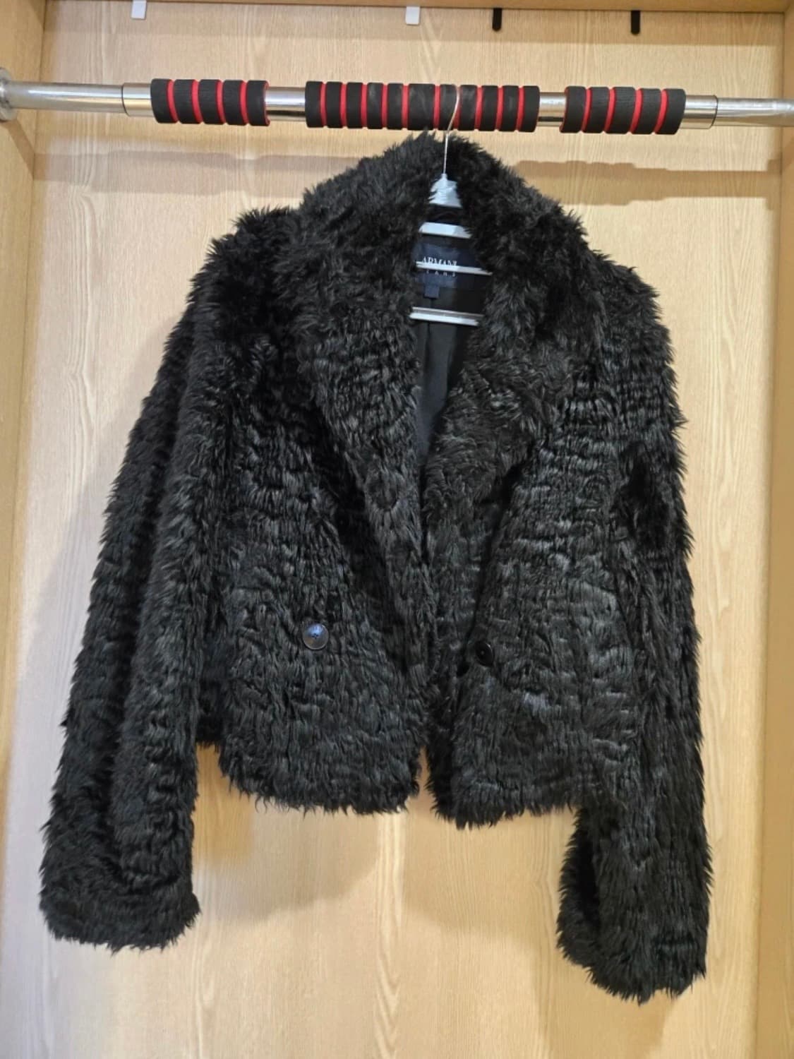 Armani jeans black fur jacket 상품이미지1