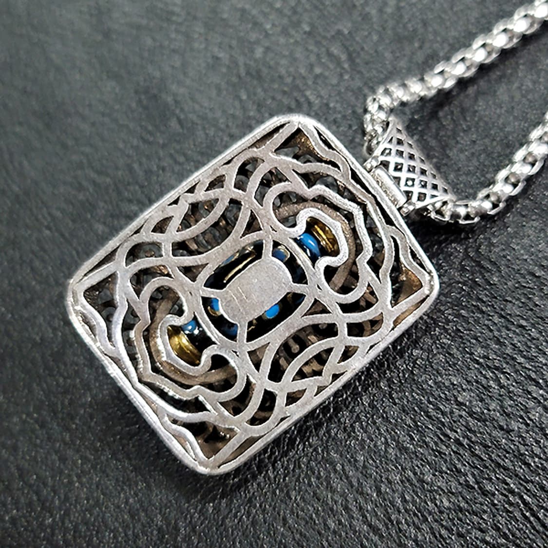 Vajel 백동 펜던트 엔틱 실린더 기도륜 불교 남자 목걸이 상품이미지5