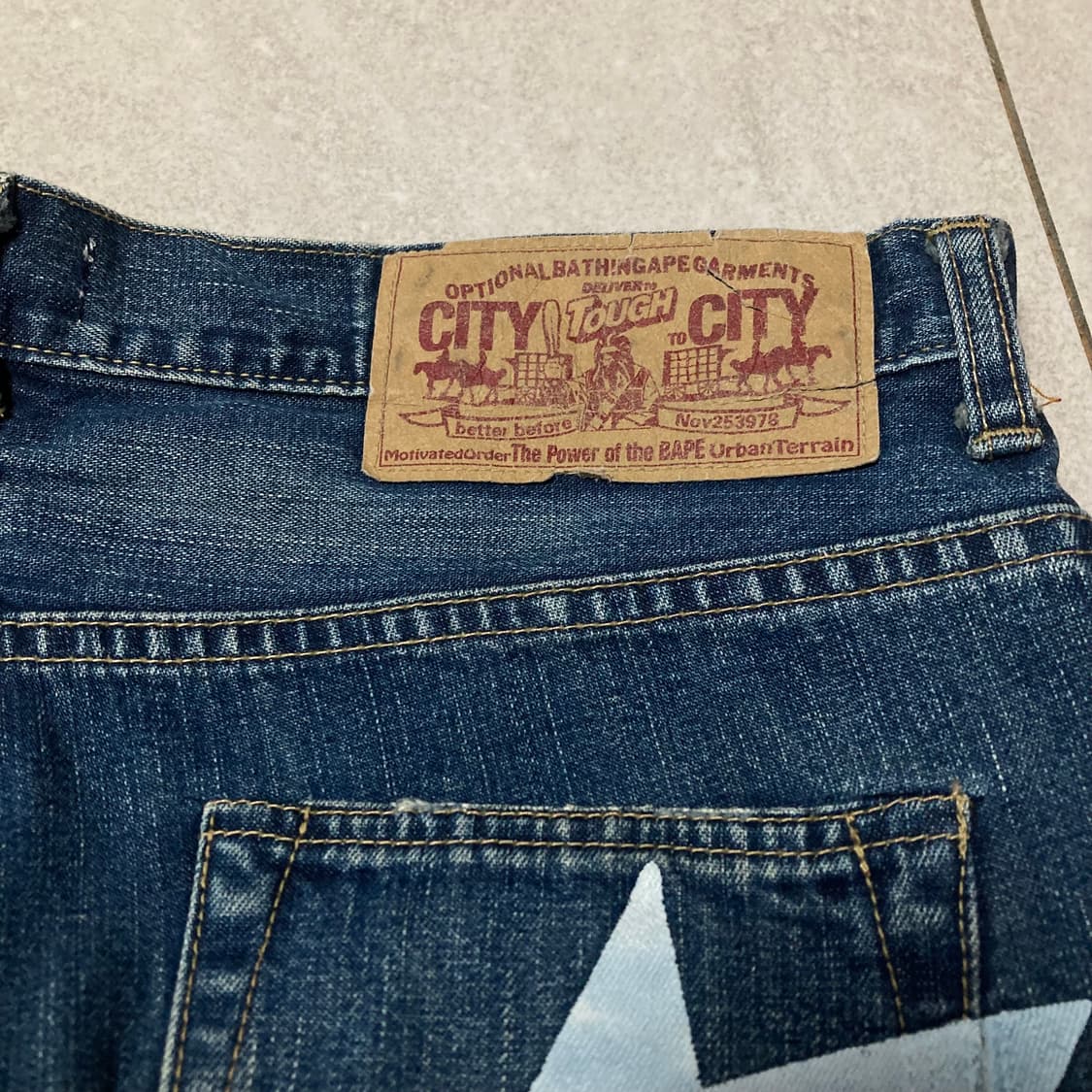 APEE 베이프스타 프린트 데님 상품이미지5